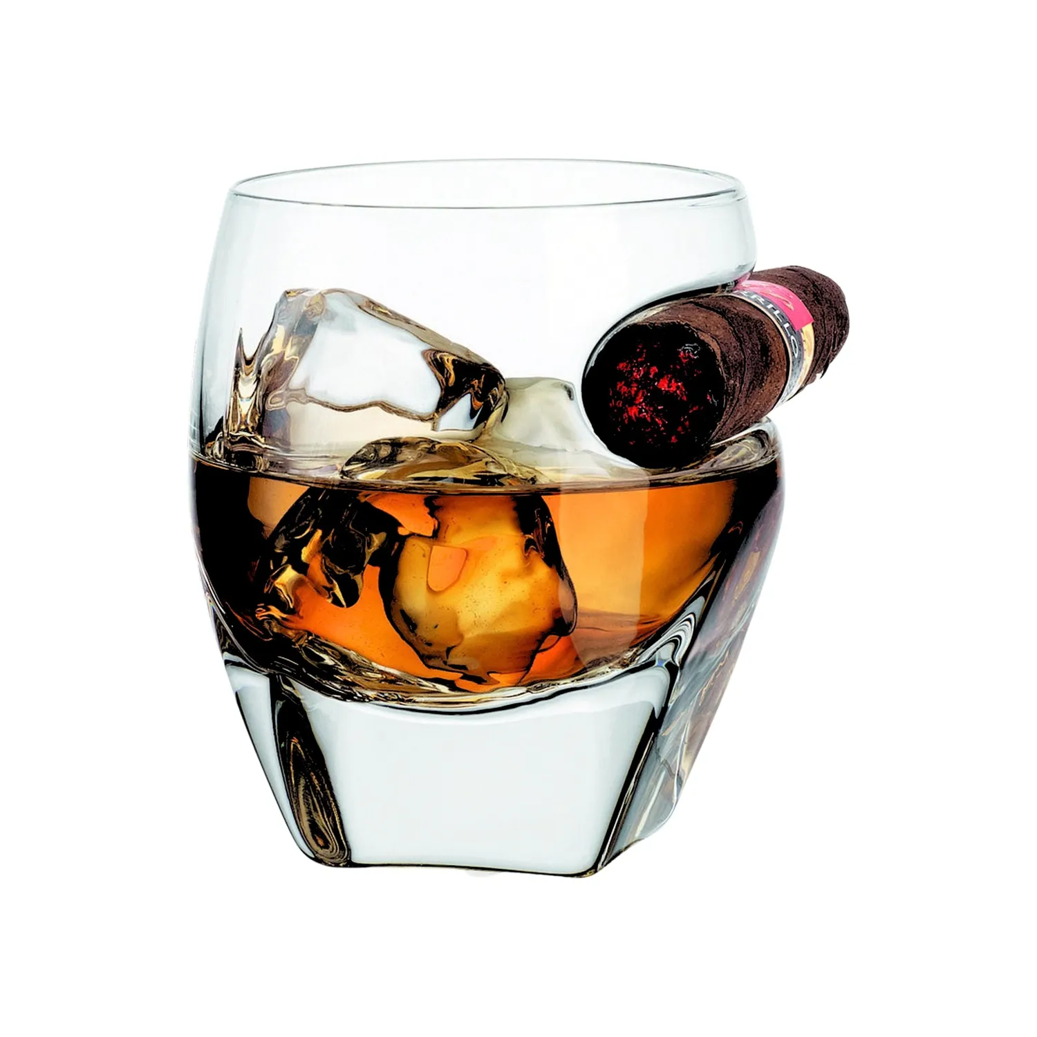 Godinger Arturo whiskyglas med cigarholder 2 stk klar
