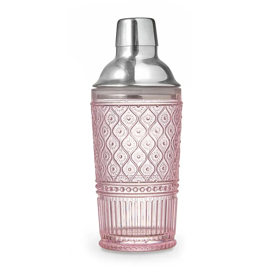 Godinger Claro cocktail shaker glas pink 17 oz