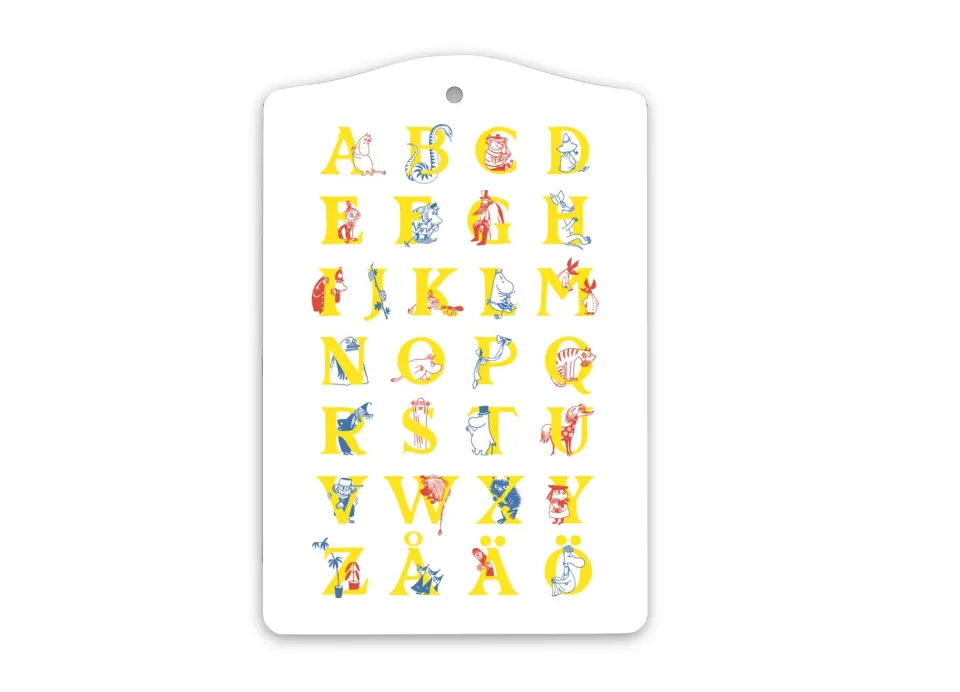 Opto Design Moomin ABC skærebræt 30x20 cm træ