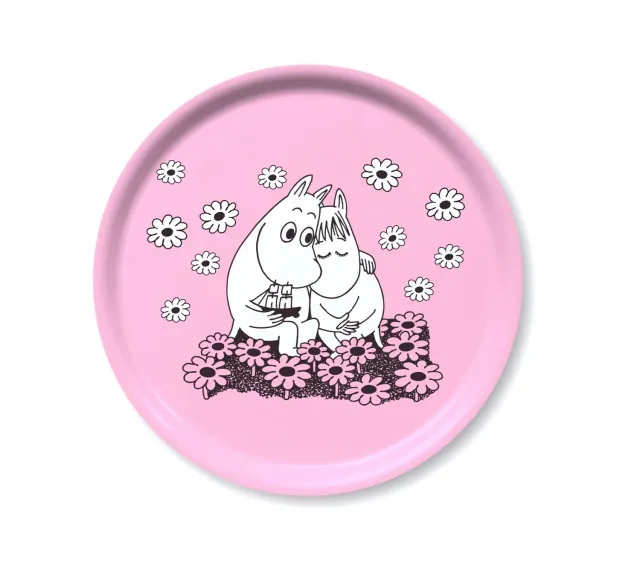 Opto Design Moomin Love rund bakke Ø 31 cm lyserød