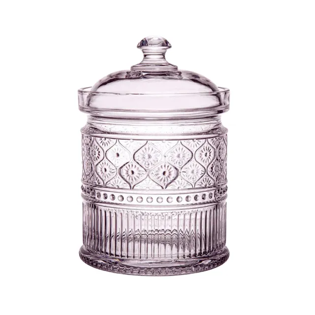 Godinger Claro opbevaringsglas lyserød krystal 6oz