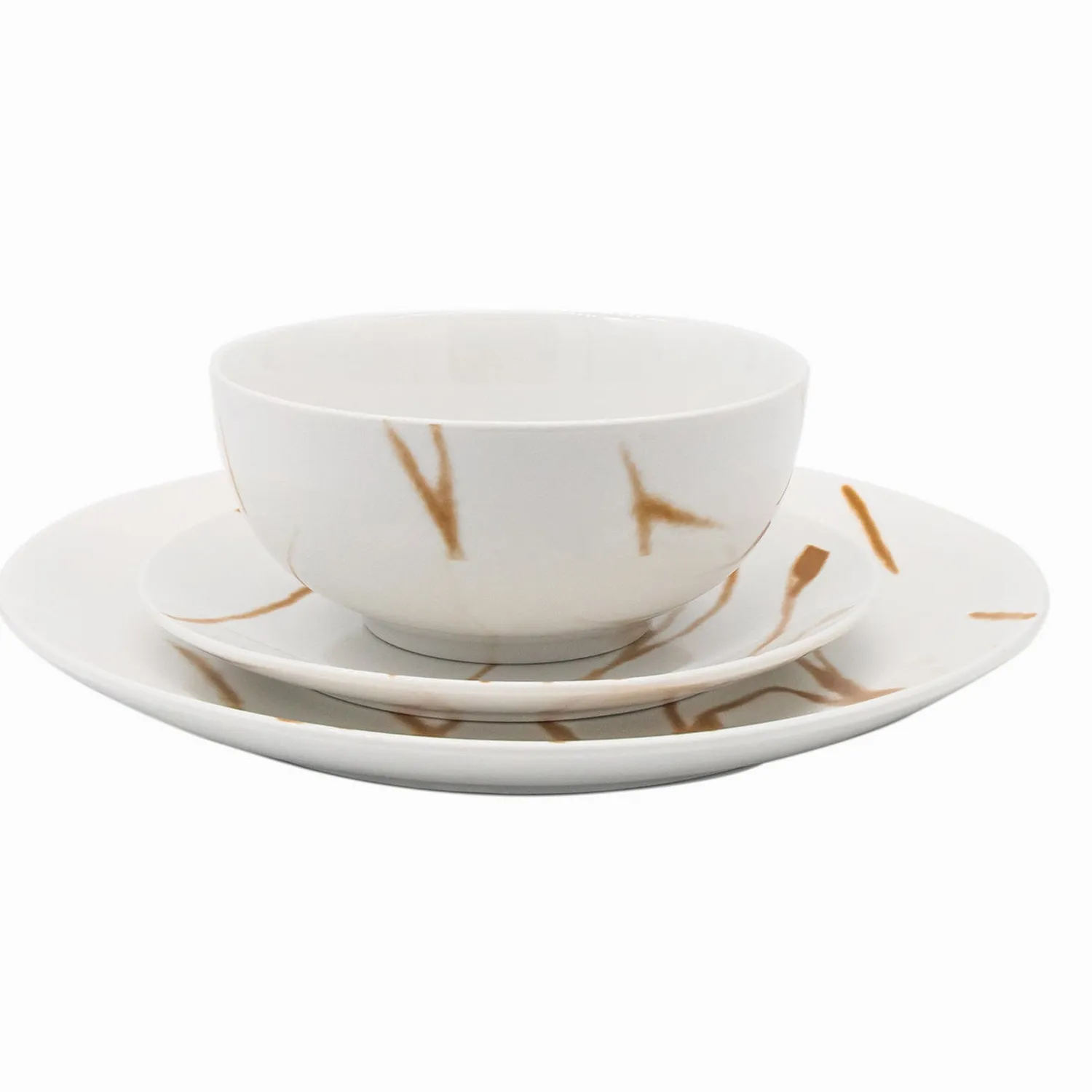 Godinger Boulon spisestel porcelæn guld 12 dele