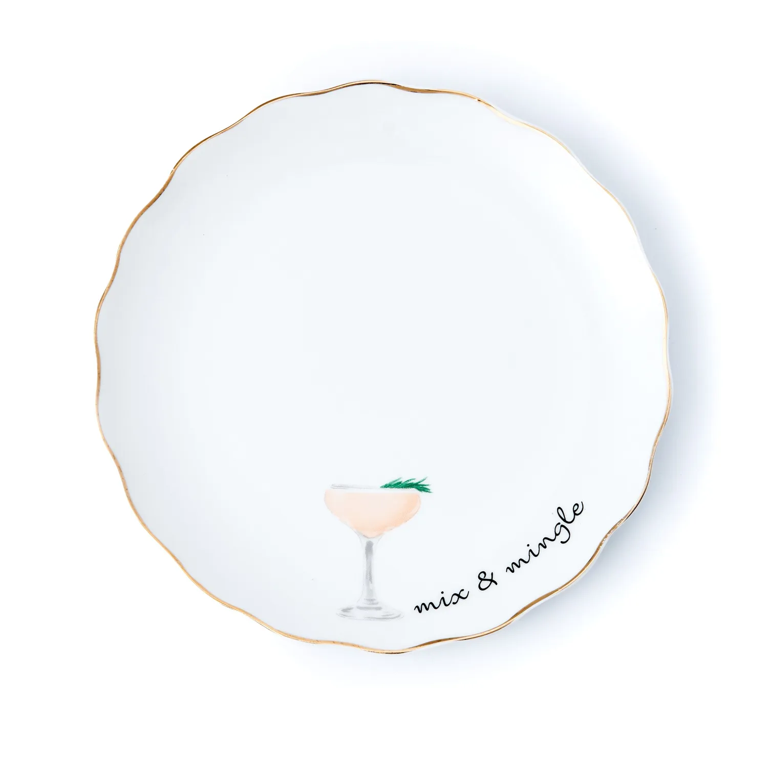 Godinger Holiday Cheers forretstallerken 6 stk porcelæn