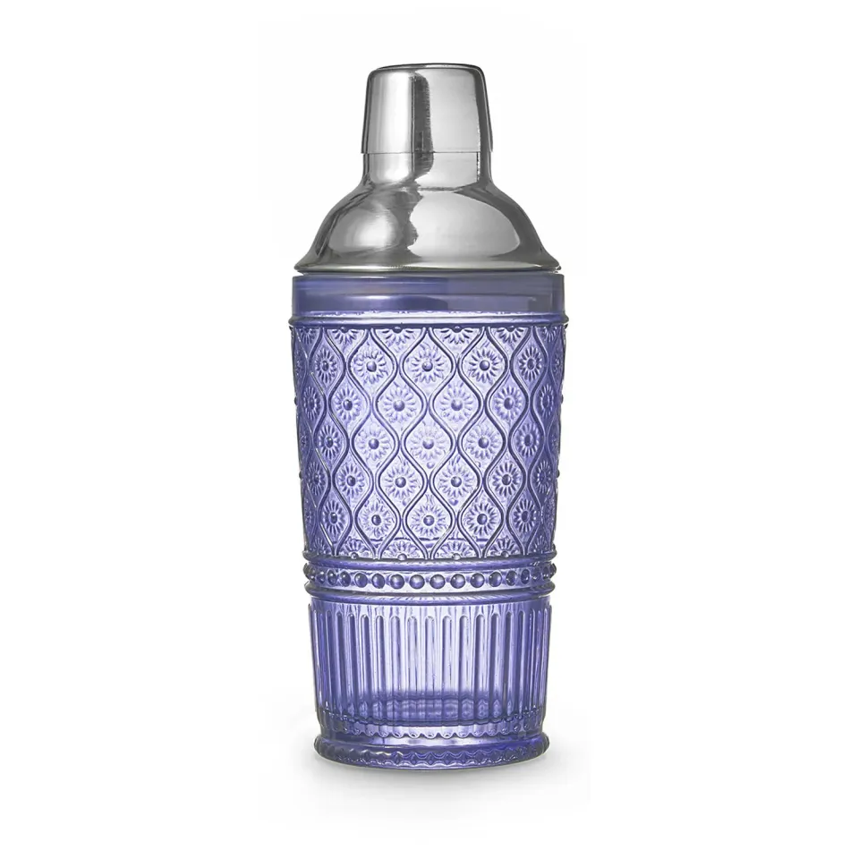 Godinger Claro cocktailshaker 17 oz blå krystal