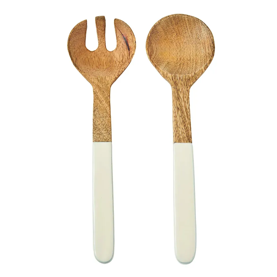 Godinger Huck Wood Enamel salatbestik 2 dele akacie