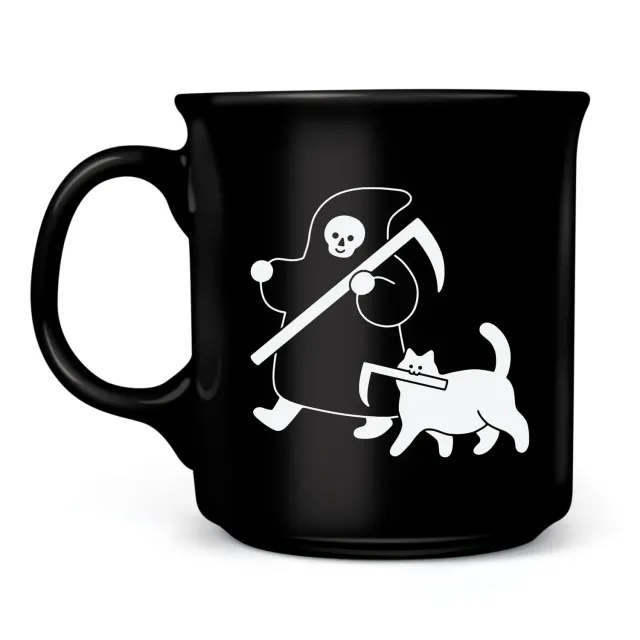 Fred Cat and Reaper krus 473 ml sort keramik