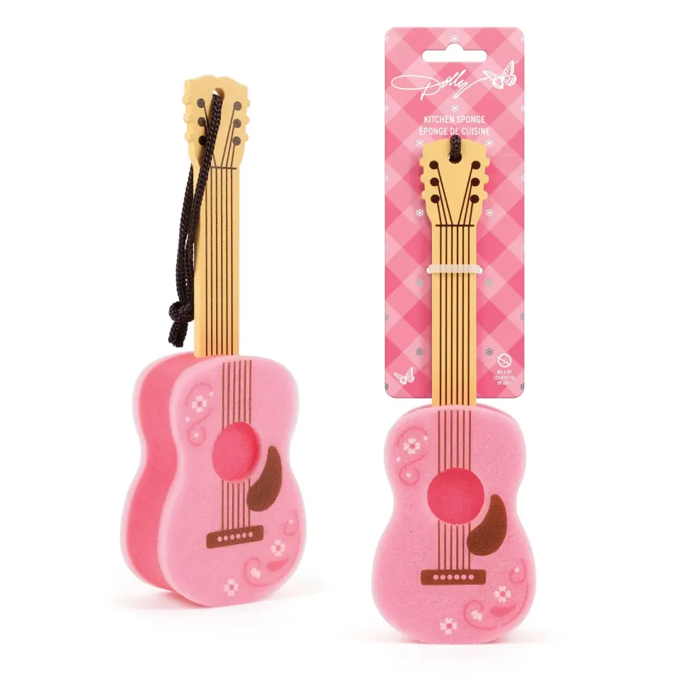 Fred Dolly Guitar flaskesvamp pink med skaft
