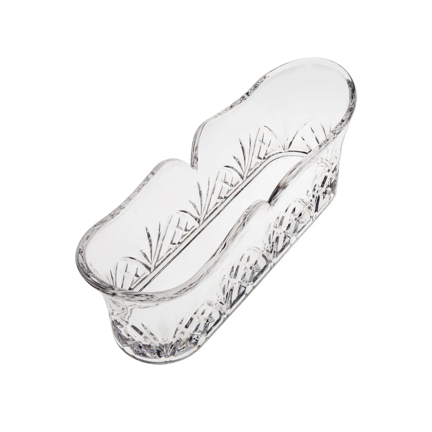 Godinger Dublin Crystal Fork & Spoon Caddy bestikholder klar blyfri