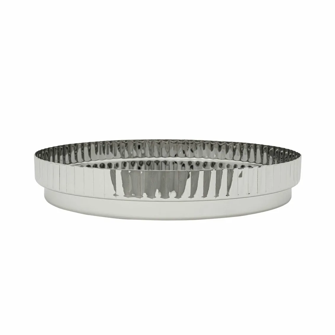 Godinger Guilded serveringsbakke rund stål 33 cm