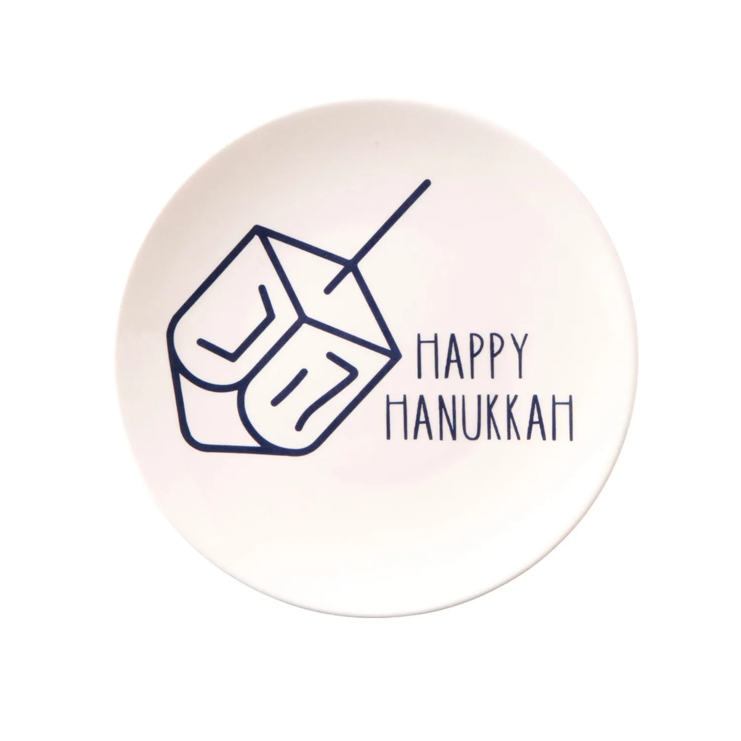 Godinger Hanukkah Dreidel forretstallerken 4 stk hvid blå