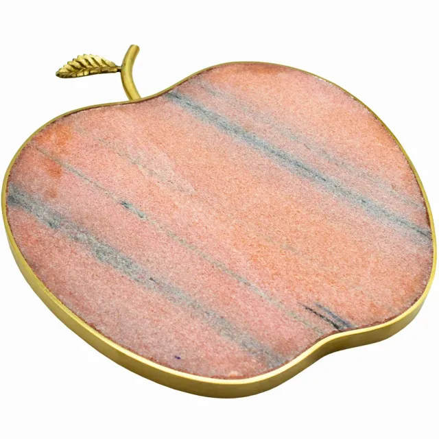Godinger Pink Marble Apple ostebræt marmor 23,5 cm lyserød
