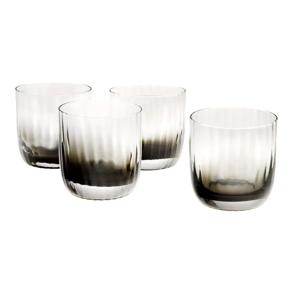 Godinger Wren whiskyglas 4 stk sort ombre