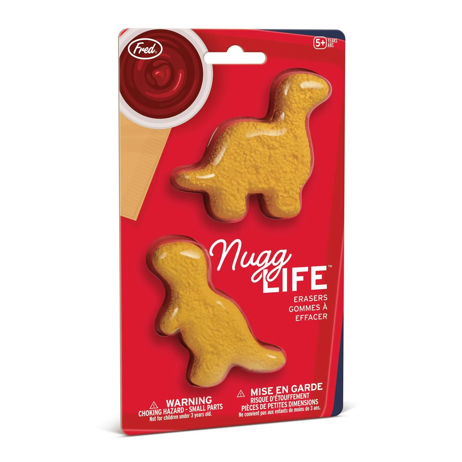 Fred Nugg Life dino nugget viskelæder 2-pak smudsfri