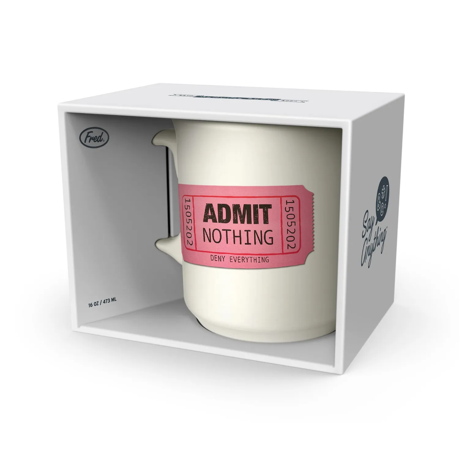 Fred Say Anything Admit Nothing krus 473 ml lyserød