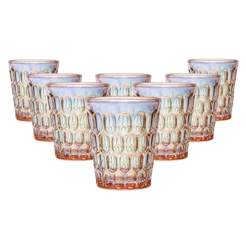Godinger Rex whiskyglas 8 stk pink iridescent