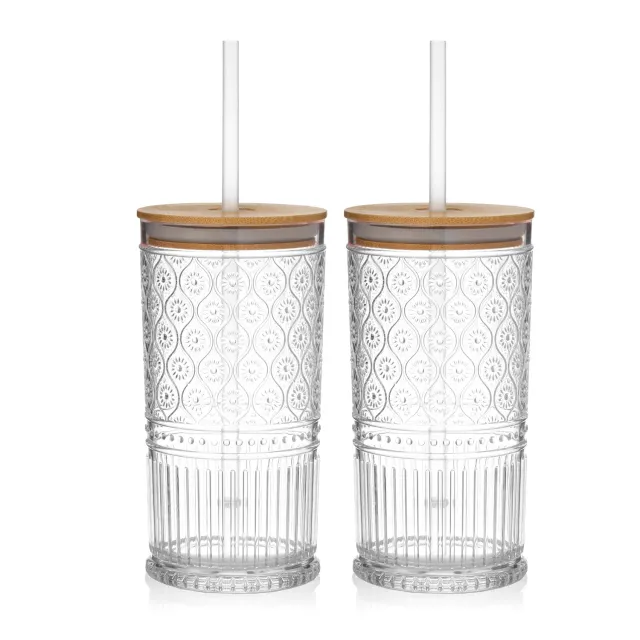 Godinger Claro tumbler klar 2 stk med låg