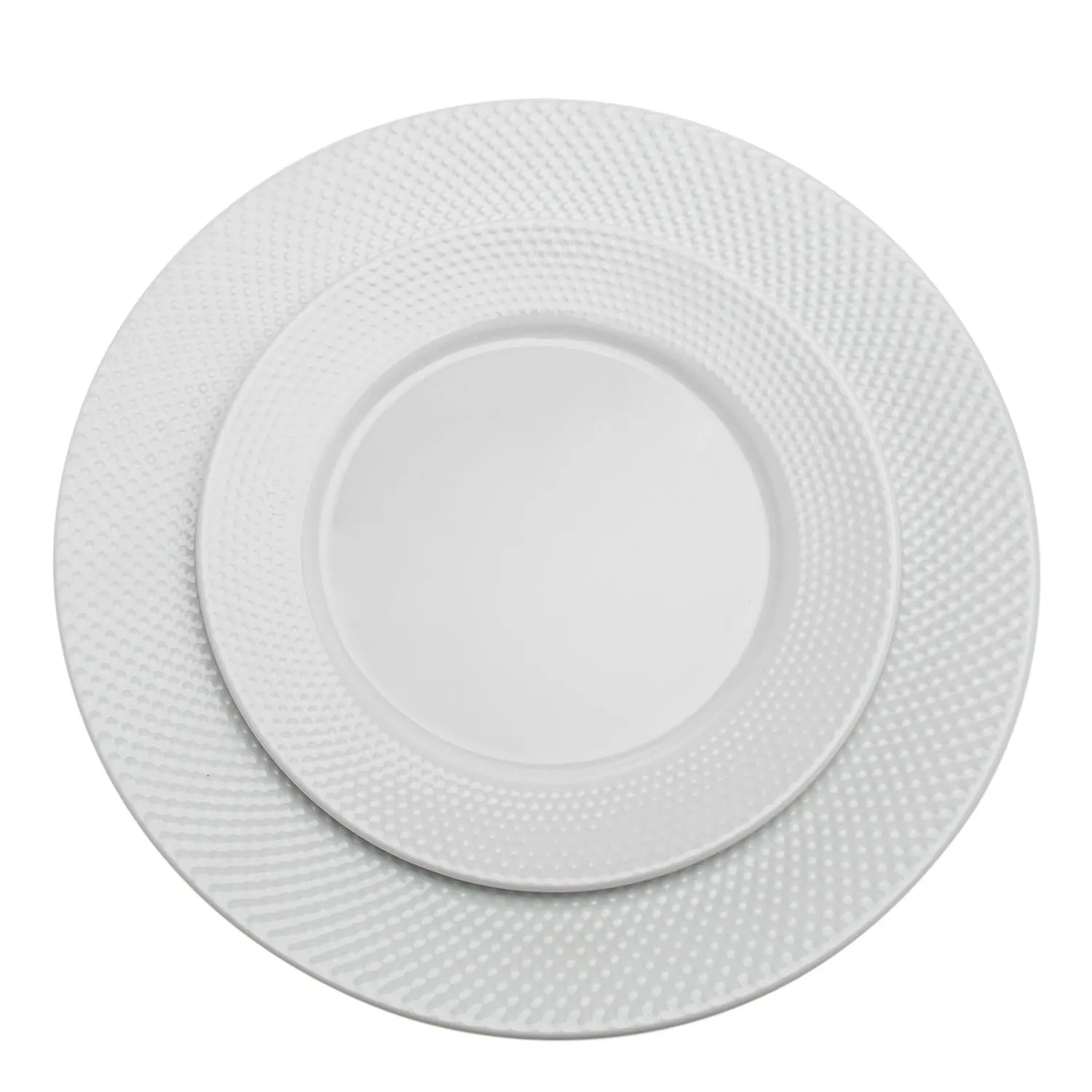 Godinger Pique middagssæt porcelæn 16 dele hvid