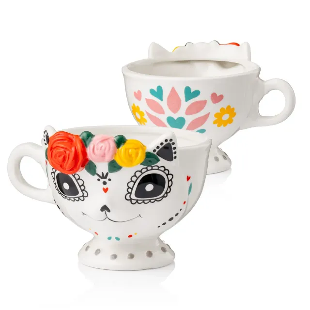 Godinger Day of the Dead kattekrus 2 stk keramik