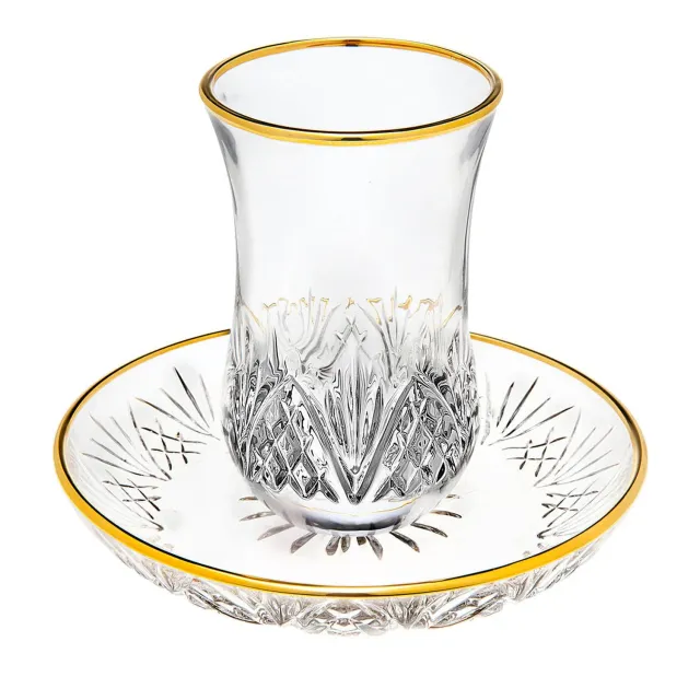 Godinger Dublin Gold Rim kidushsæt guld 2 dele