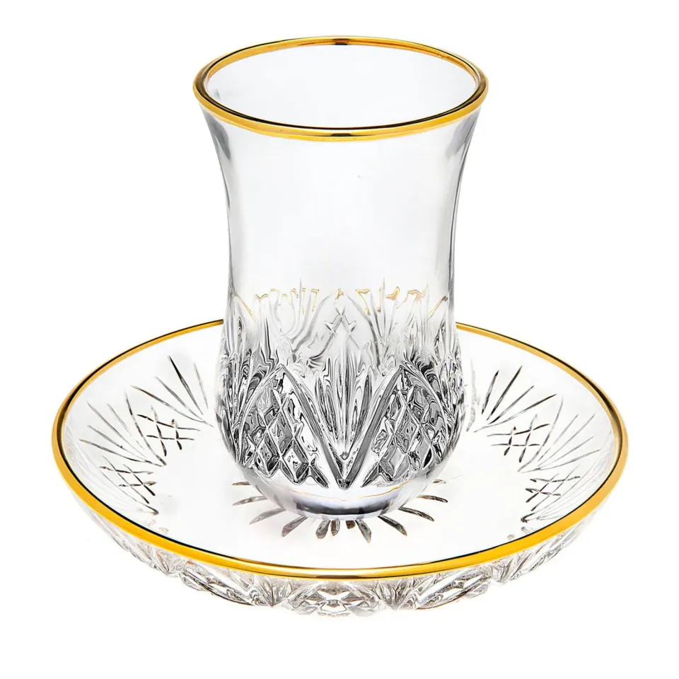 Godinger Dublin Gold Rim kidushsæt guld 2 dele