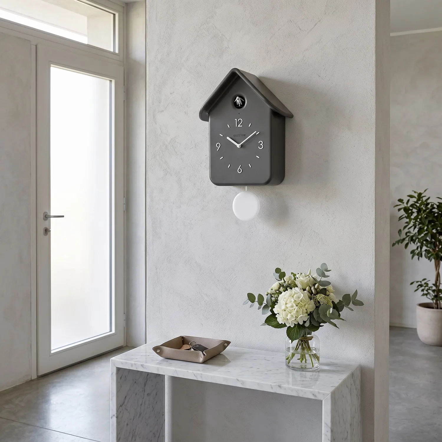 Guzzini Home QQ gøgeur med pendul koksgrå