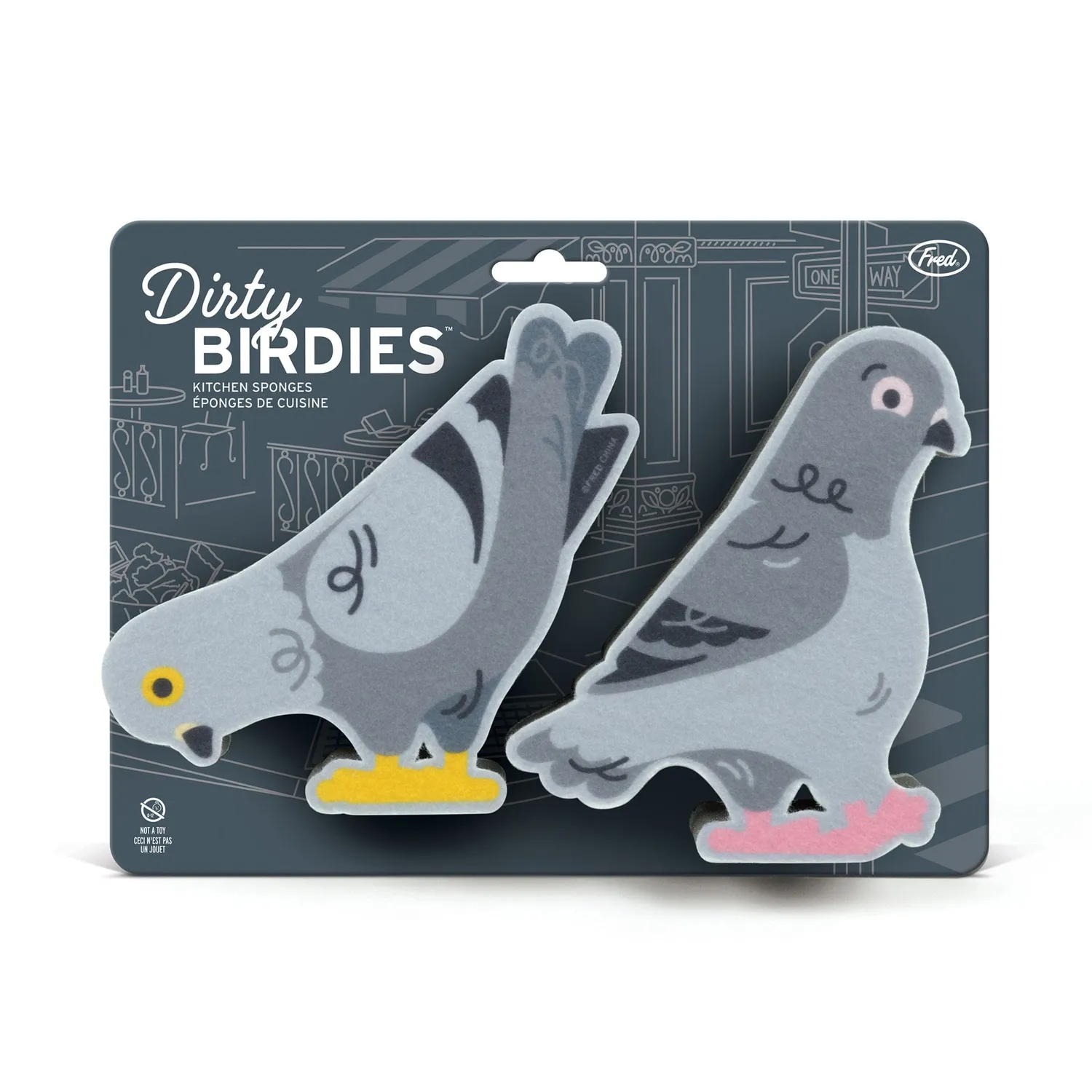 Fred & Friends Dirty Birdies køkkensvampe due 2 stk