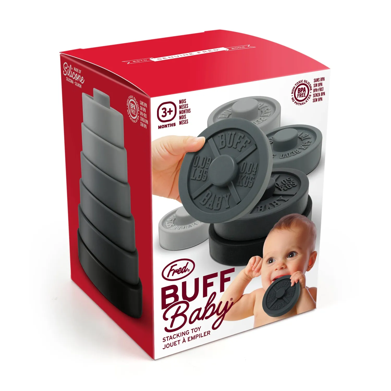 Fred Buff Baby Weight Plate Stacker stablelegetøj 6 dele