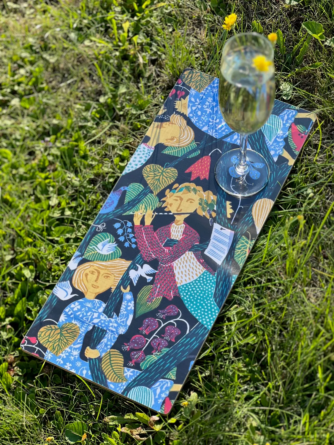 Opto Design Melodi serveringsbræt 40x17 cm sort