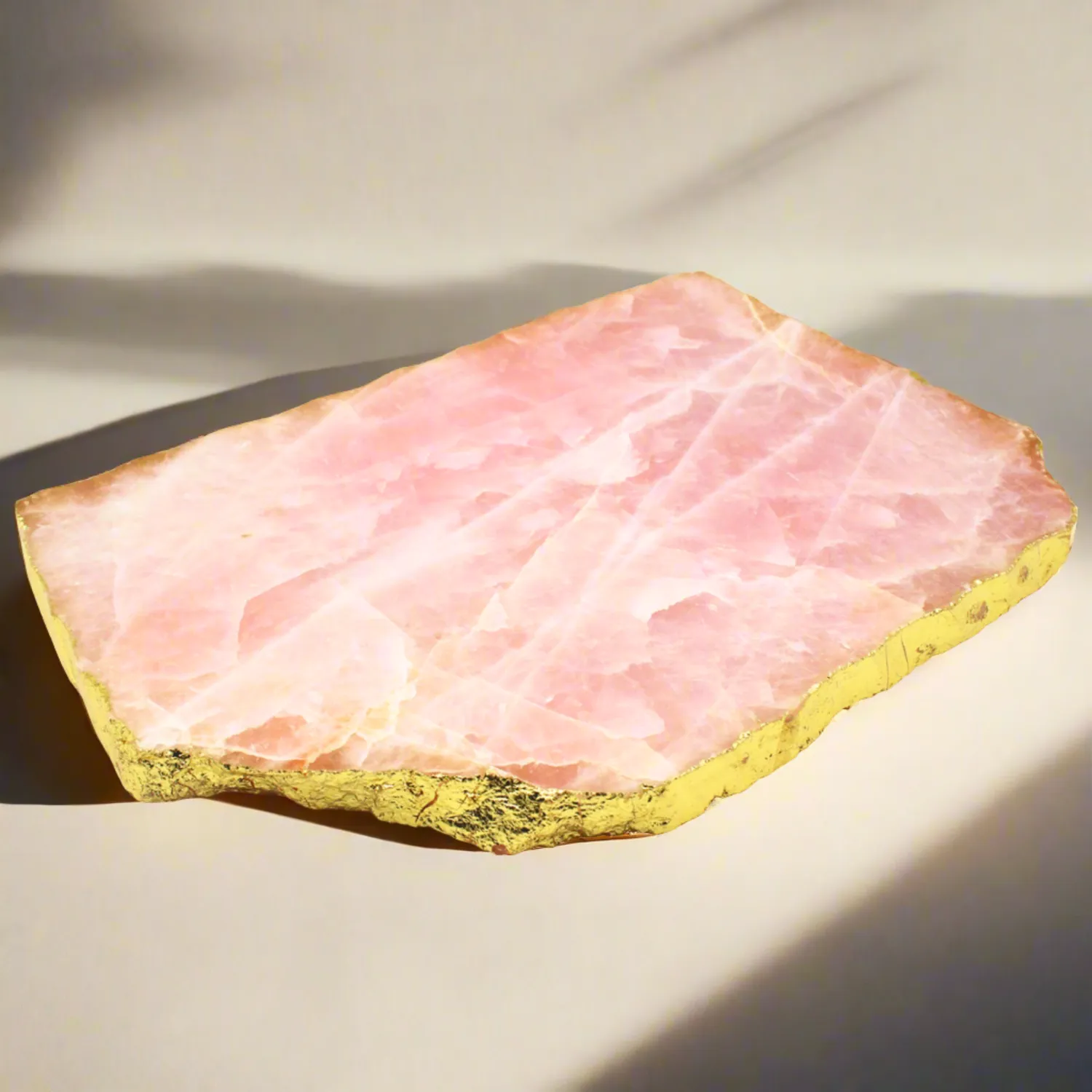 Godinger Rose Quartz serveringsbræt guld 14"