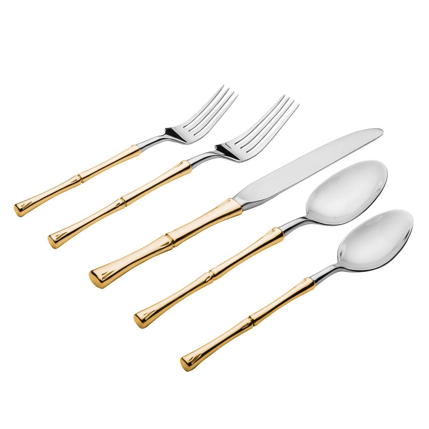 Godinger Rattan Mirrored Accented Gold bestiksæt 20 dele