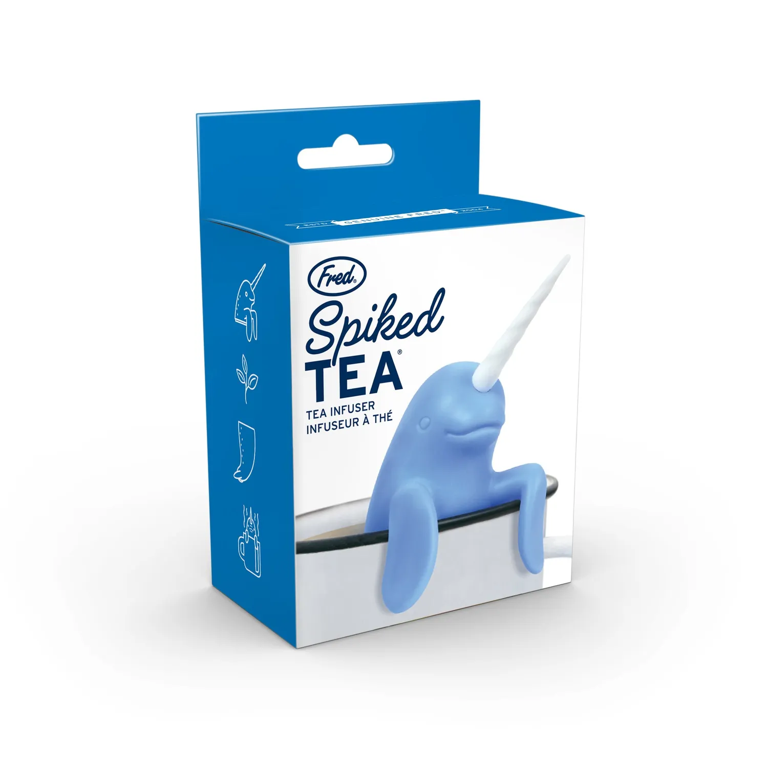 Fred Spiked Tea narhval teinfuser blå silikone