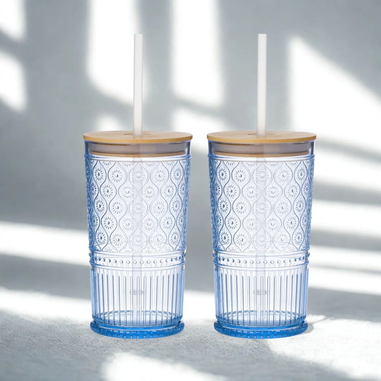 Godinger Claro tumbler 2 stk blå akryl