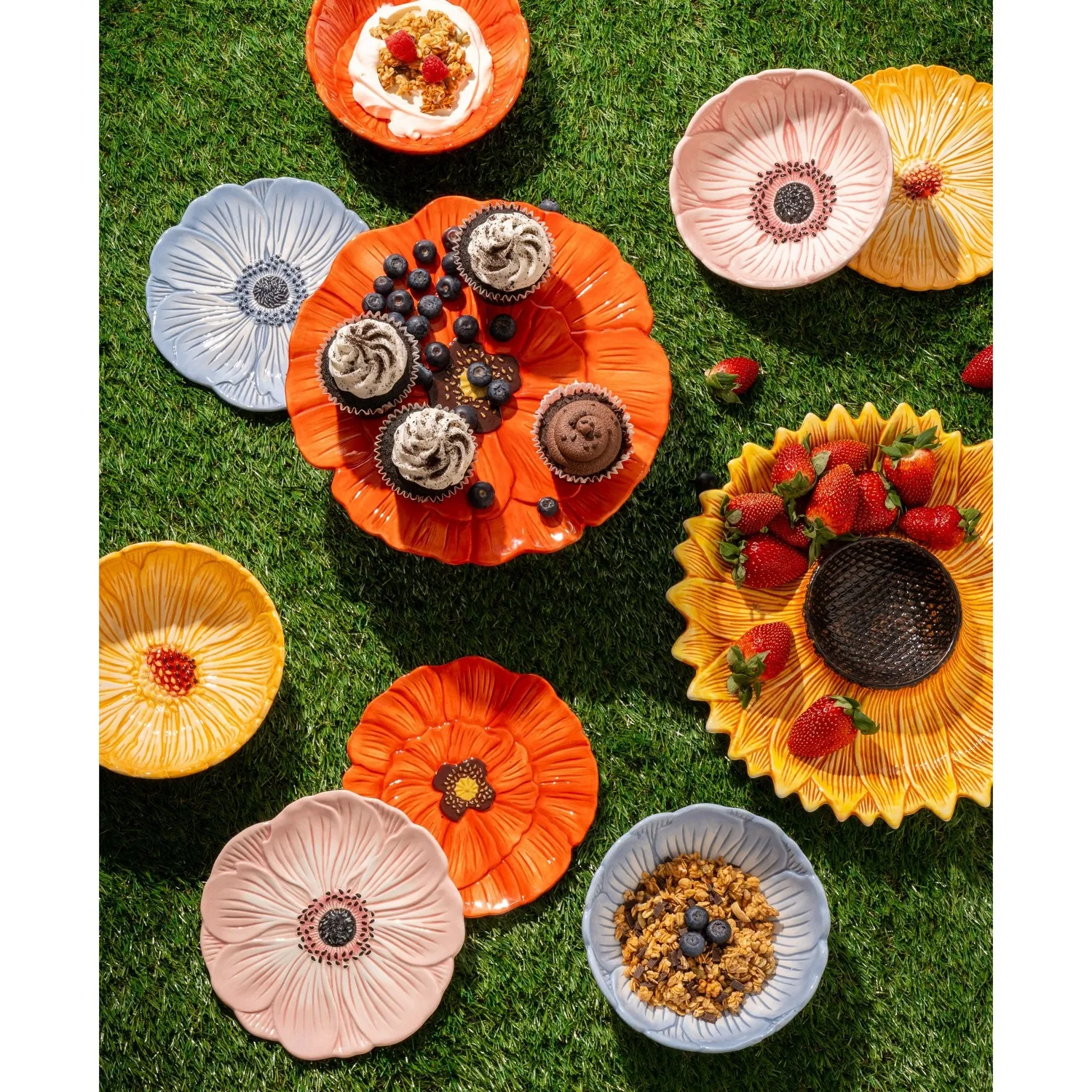 Godinger Poppy Blue Flower cerealskål 590 ml