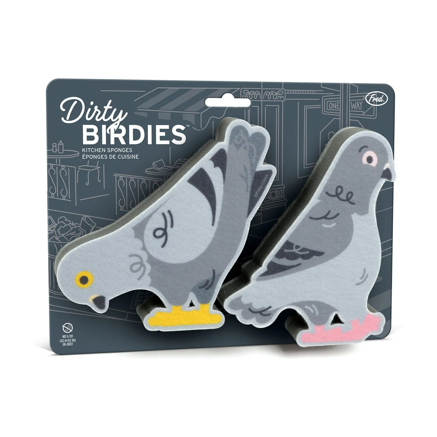 Fred & Friends Dirty Birdies køkkensvampe due 2 stk