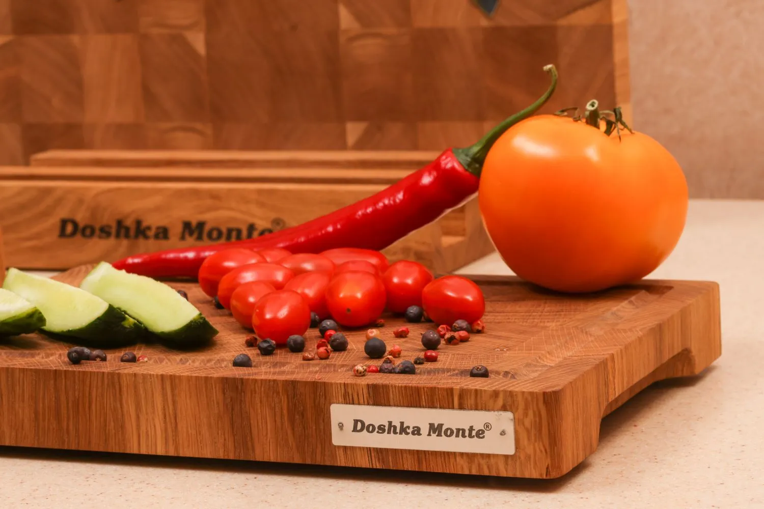Doshka Monte Premium End Grain skærebræt eg 30x40