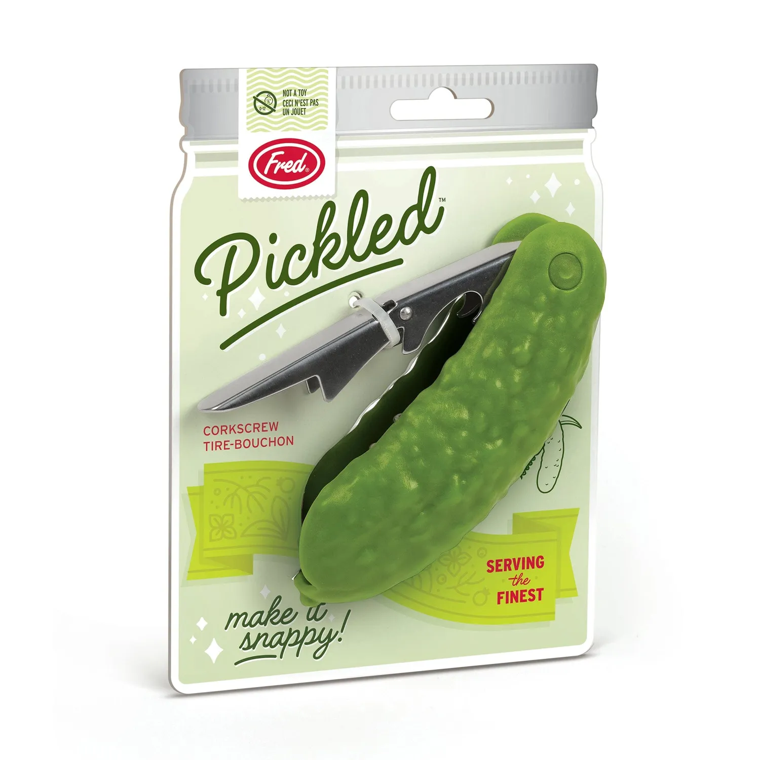 Fred Pickled proptrækker grøn med folieskærer