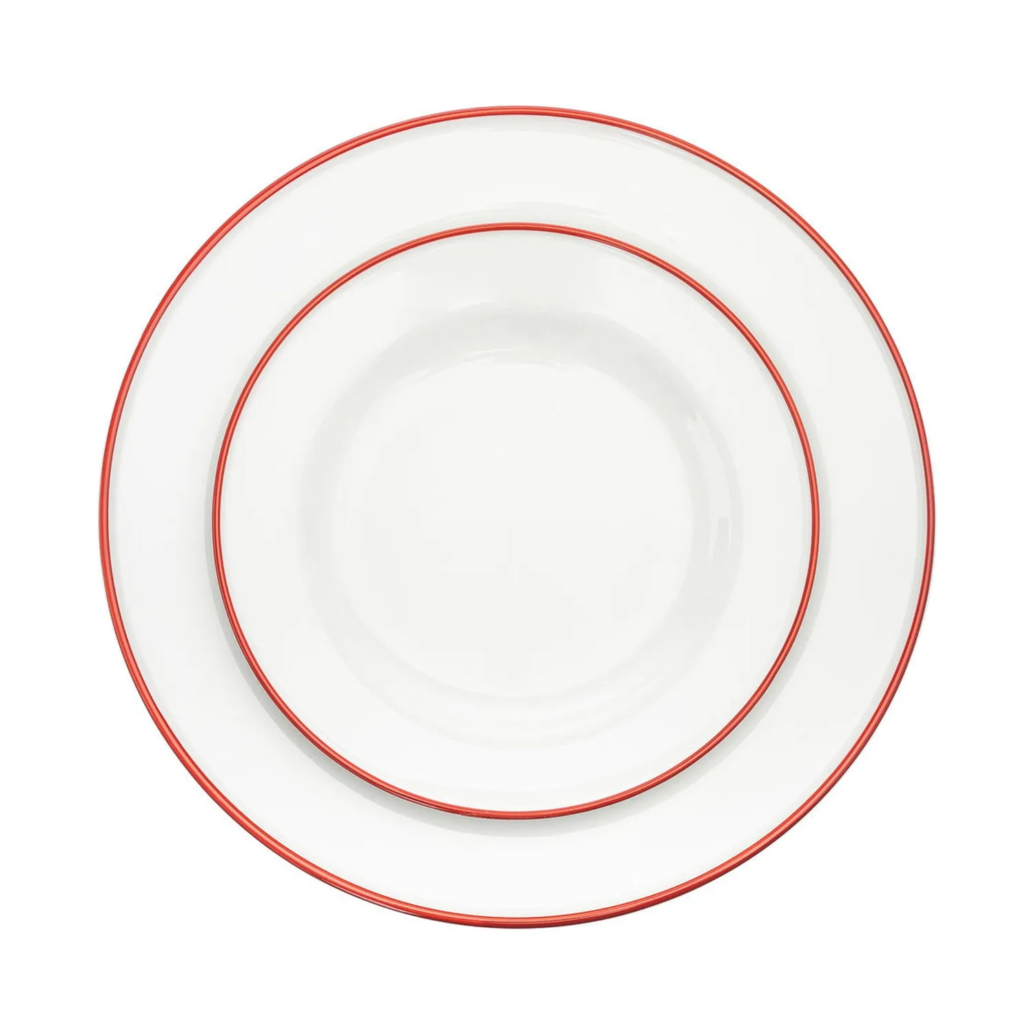 Godinger Bistro Red Rim middagsservice 16 dele rød kant