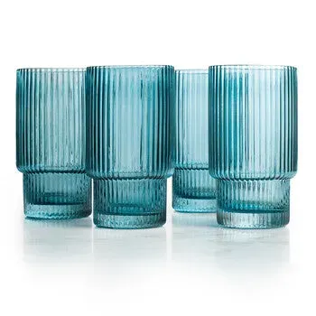 Godinger Sullivan Street highballglas 4 stk blå