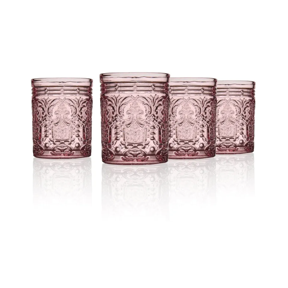 Godinger Jax Double Old Fashion whiskyglas 4 stk pink krystal