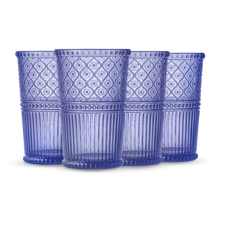 Godinger Claro tumbler 4 stk blå 12 oz