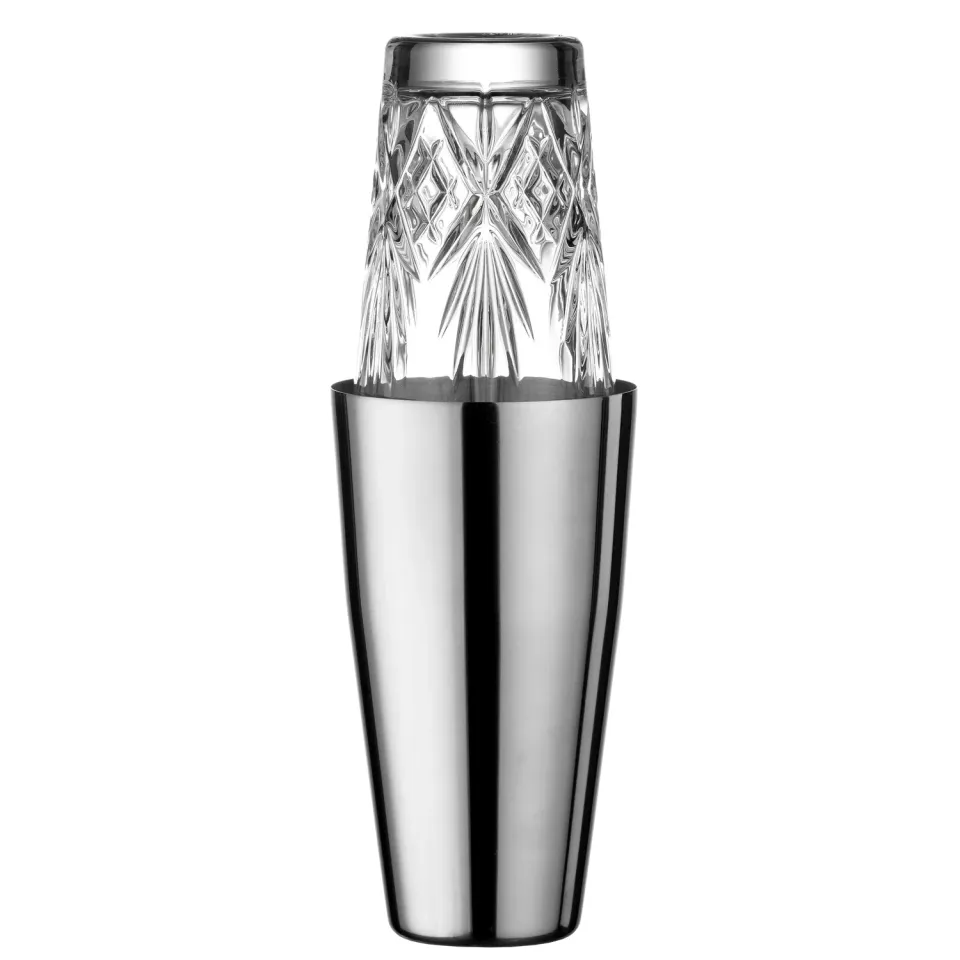 Godinger Dublin Boston cocktail shaker krystal 2-delt