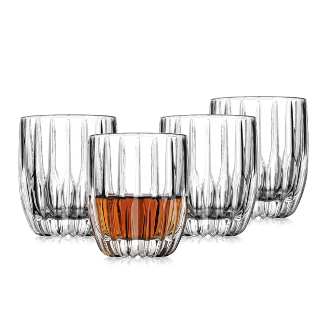 Godinger Pleat whiskyglas 4 stk krystal 10,5 oz