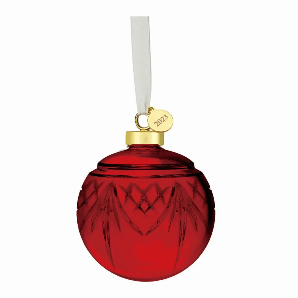 Godinger Dublin julepynt krystal rød ornament