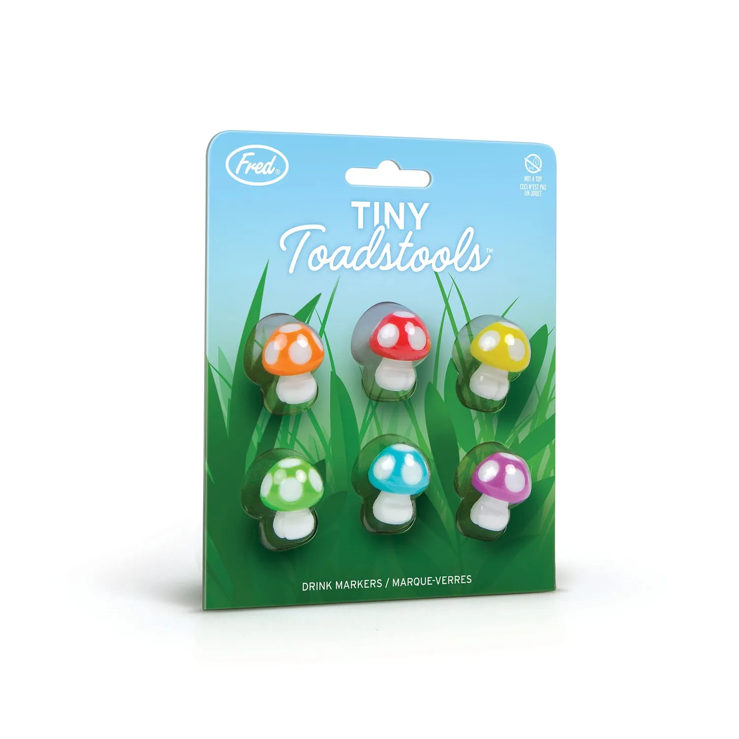 Fred Tiny Toadstools glasmarkører svampe 6-pak