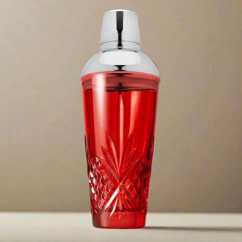 Godinger Dublin cocktailshaker rød krystal 500 ml