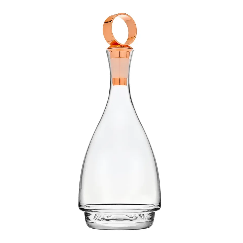 Godinger Sevile vinkaraffel klart glas messinglåg
