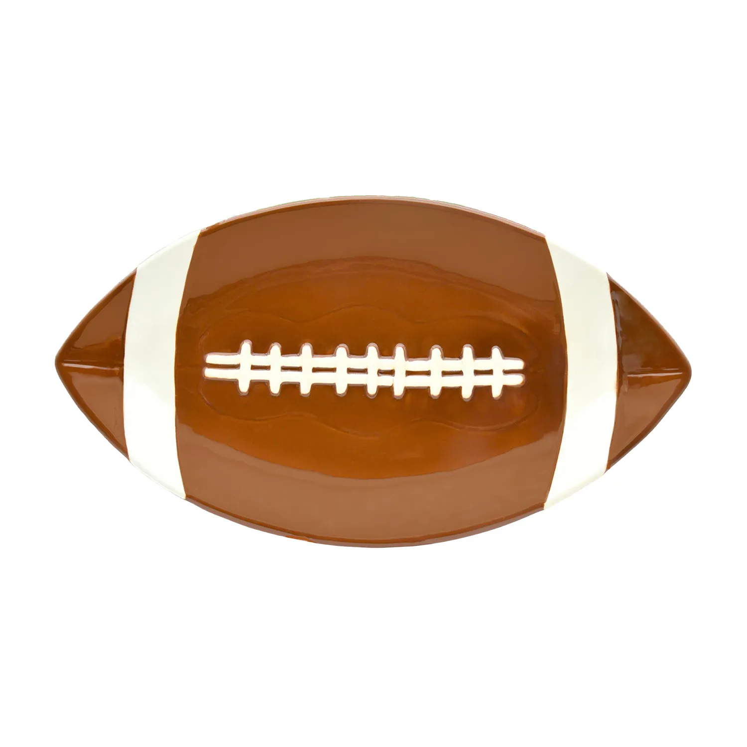 Godinger League Football fad porcelæn hvid-brun