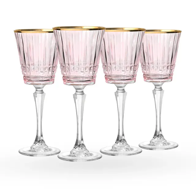 Godinger Cristine hvidvinsglas 4 stk guld kant krystal