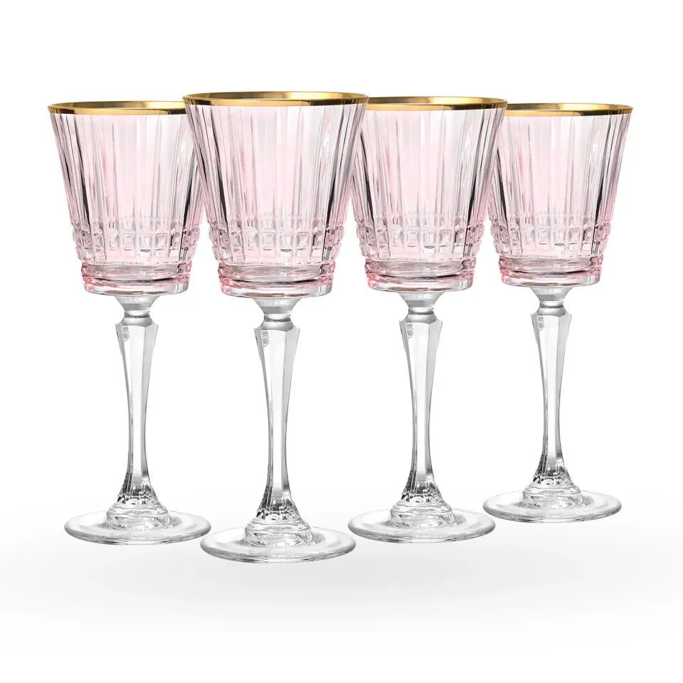 Godinger Cristine hvidvinsglas 4 stk guld kant krystal