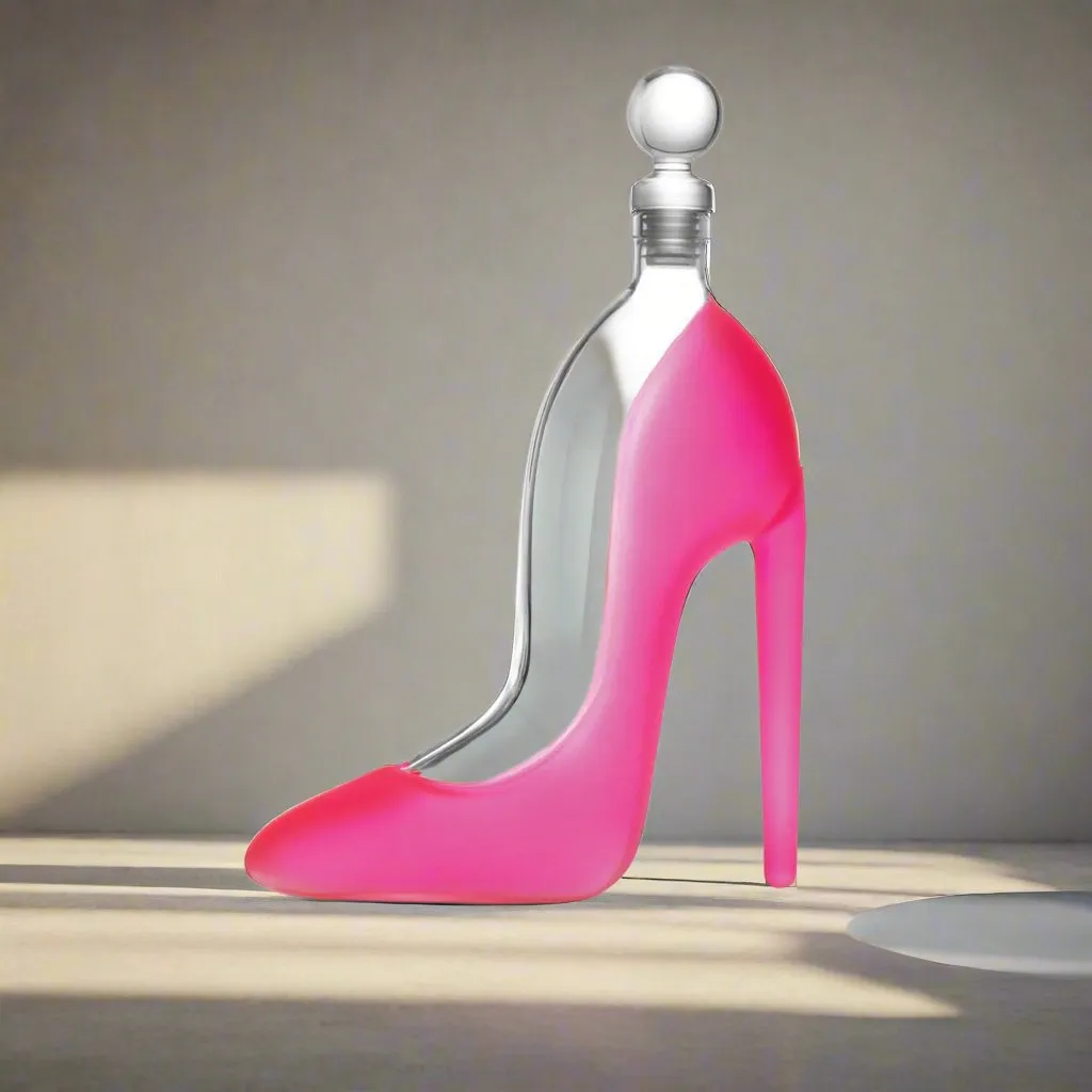 Godinger Runway Pink High Heel dekanter 22oz pink